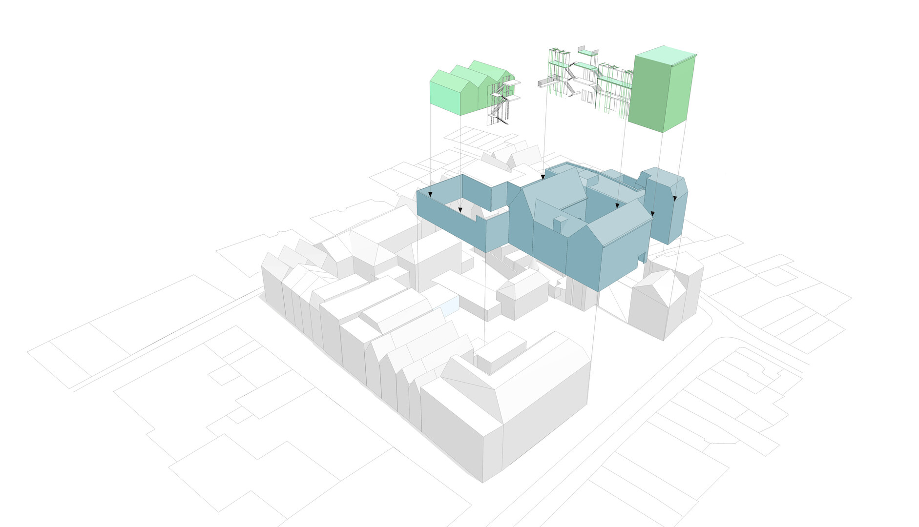 Herbestemming monument met nieuwbouw woningen