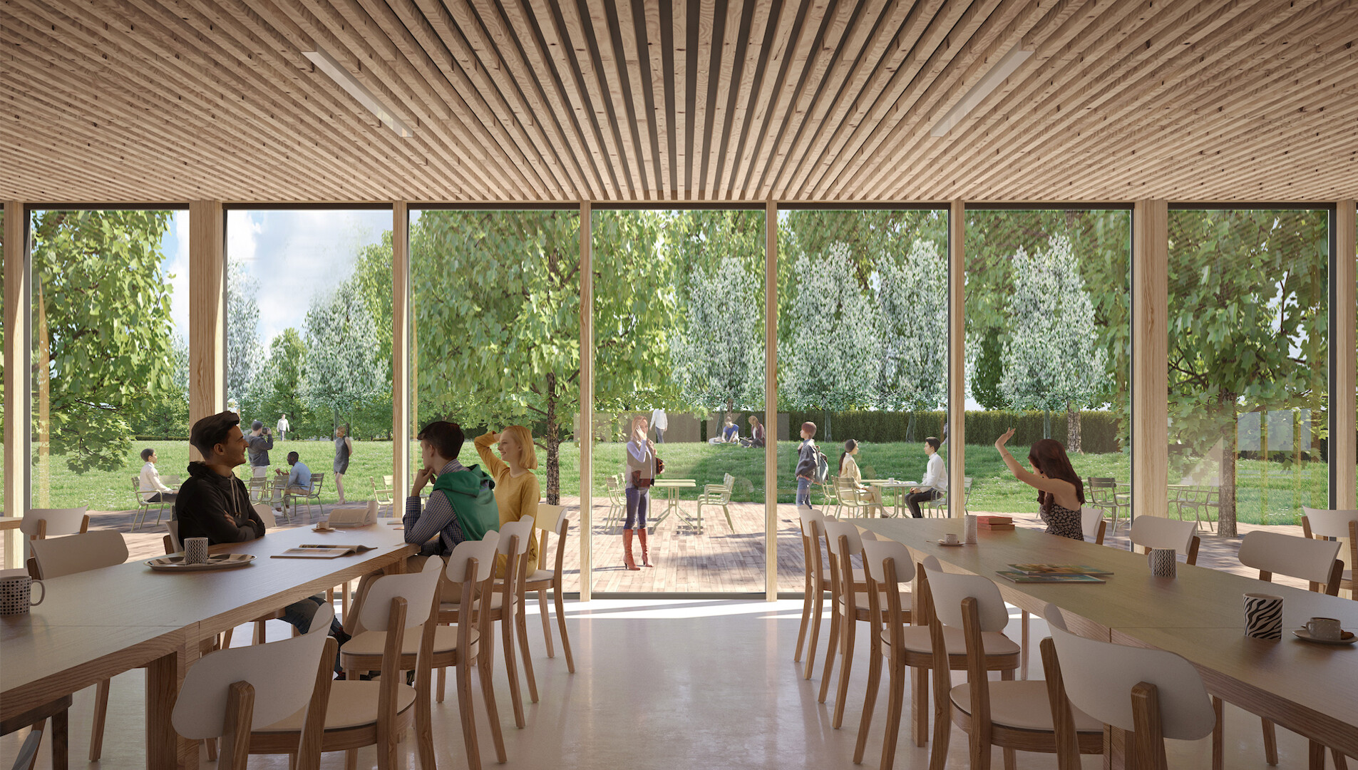 Sustainable and circular sports complex with sports hall and classrooms