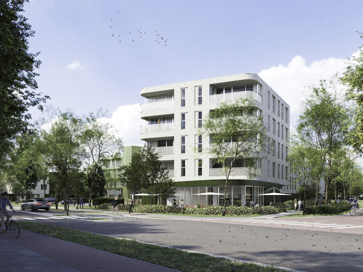 Duurzaam nieuwbouwproject in massiefhoutbouw bestaande uit een mix van 74 wooneenheden