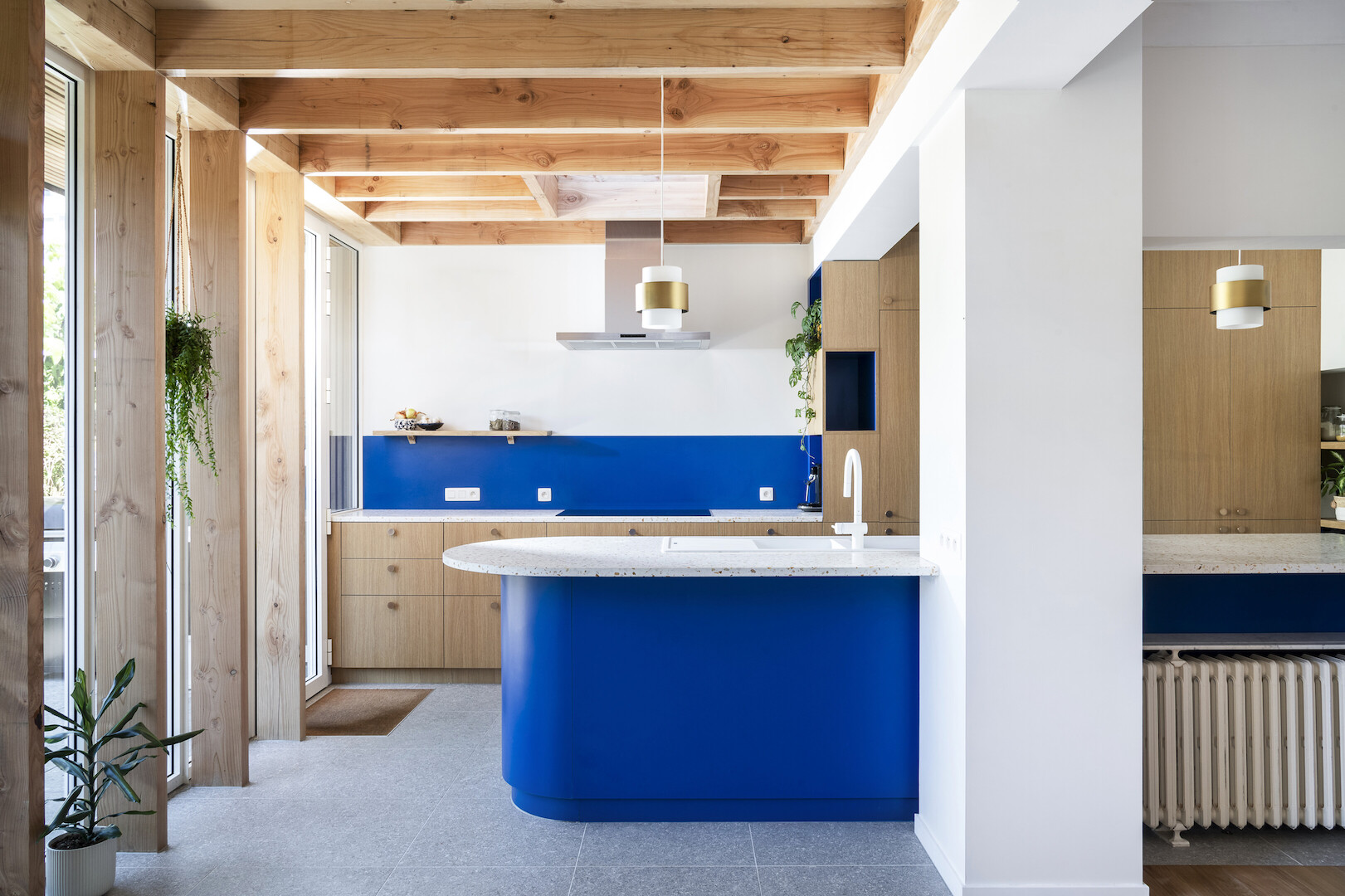 Extension residence and interior design kitchen and living room
