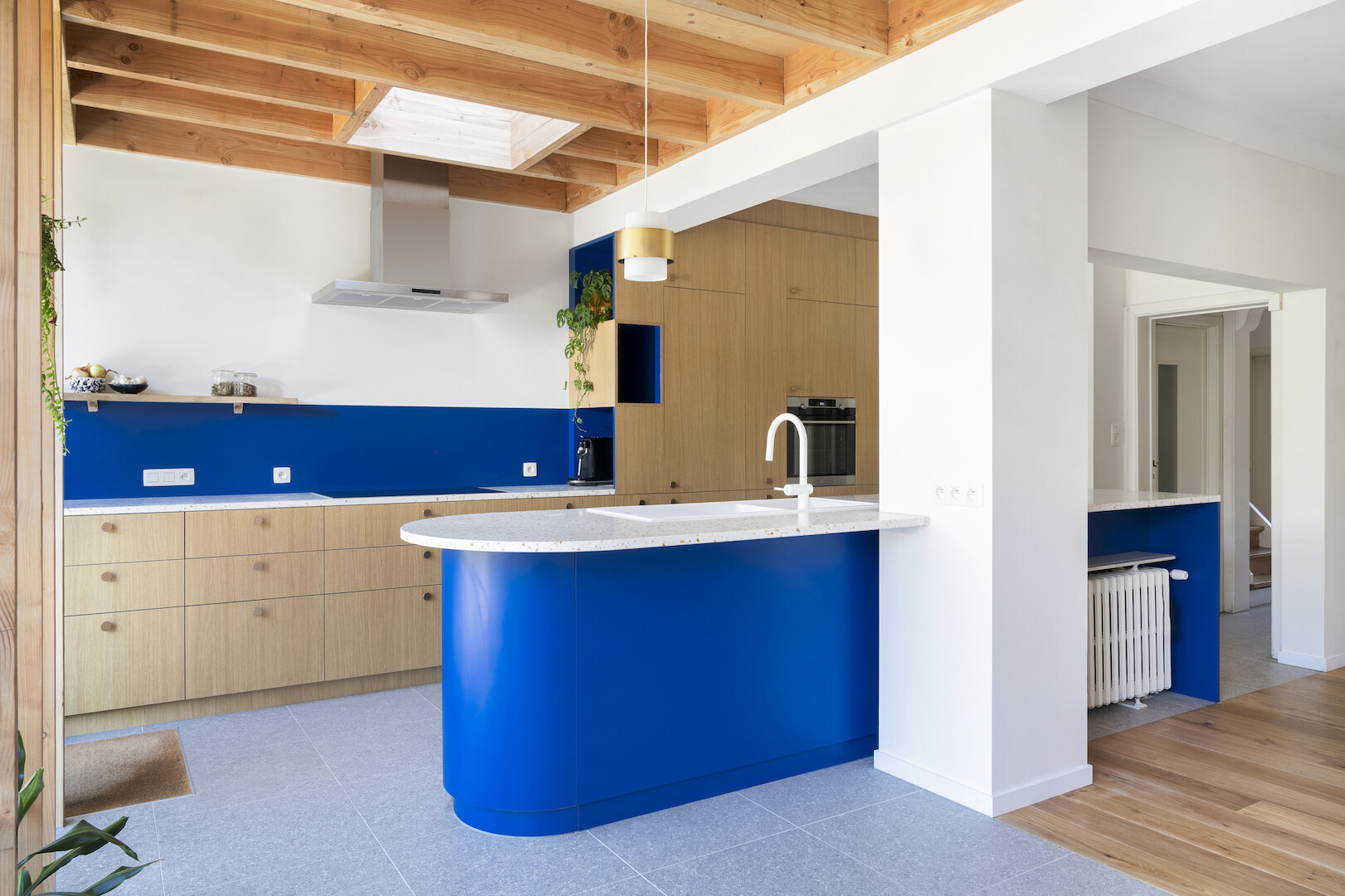 Extension residence and interior design kitchen and living room