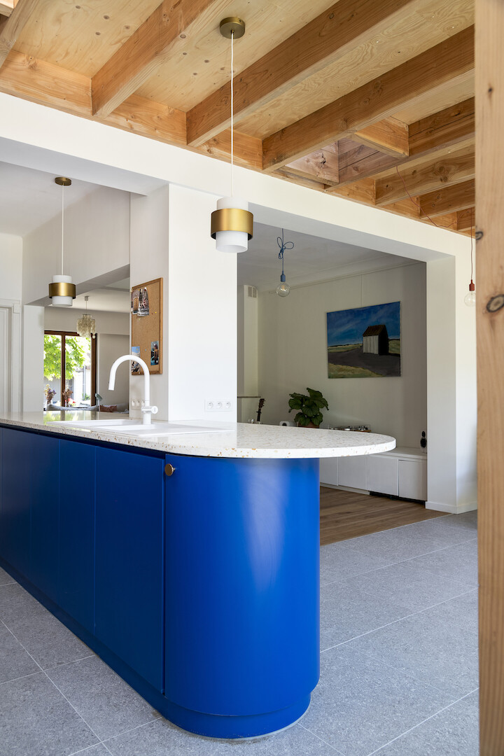 Extension residence and interior design kitchen and living room