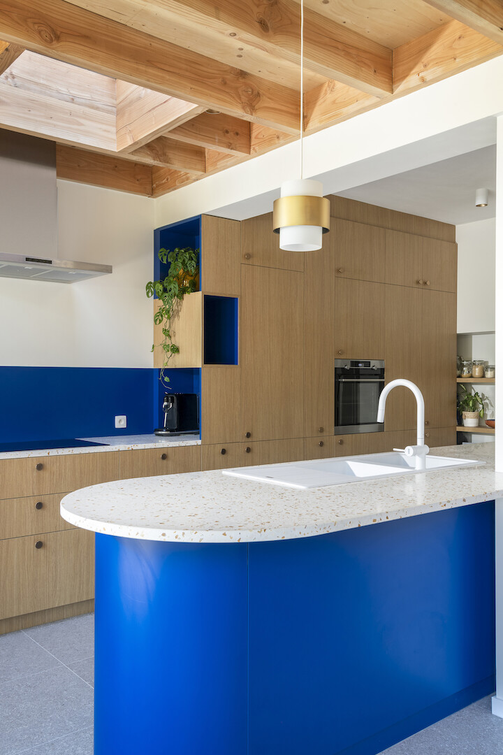 Extension residence and interior design kitchen and living room