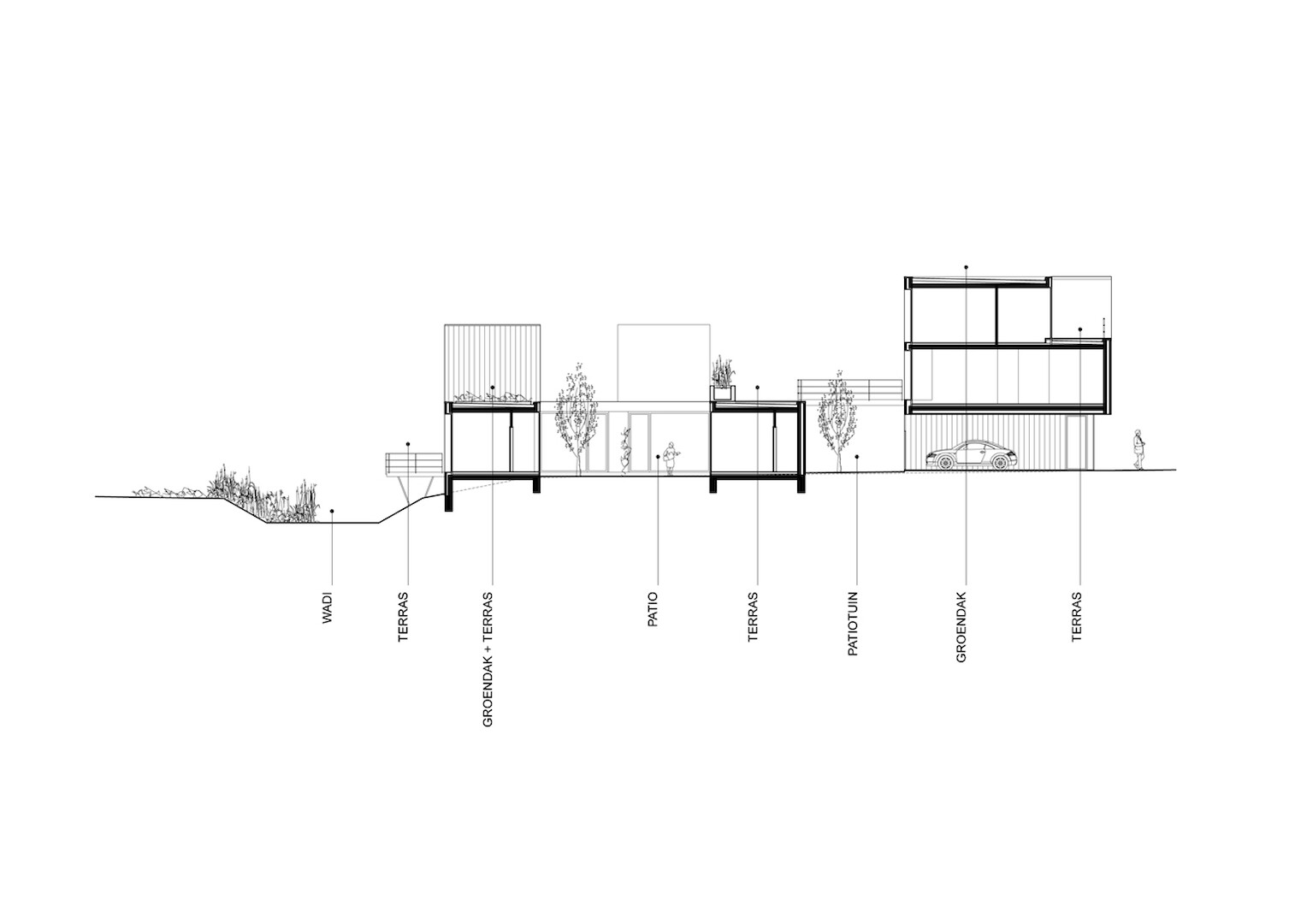 'Room with a view', winnend wedstrijdontwerp voor 30 eengezinswoningen