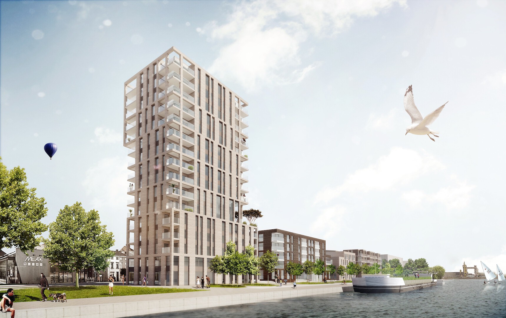 'Between dock and boulevard', 33 woningen en 112 appartementen