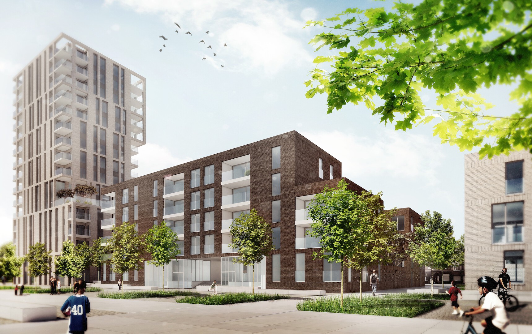'Between dock and boulevard', 33 woningen en 112 appartementen