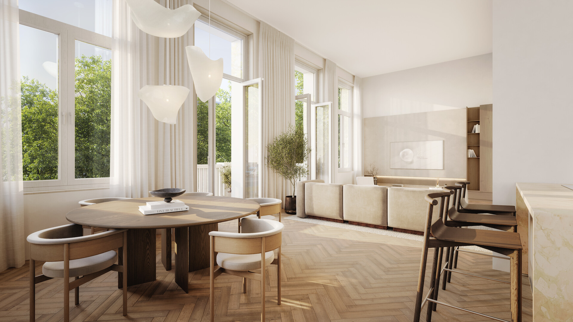 Neoclassicistische grandeur ontmoet hedendaags wonen op prominente locatie